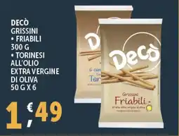 Deco Supermercati Decò grissini friabili offerta