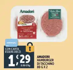 Deco Supermercati Amadori hamburger di tacchino offerta