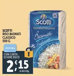Deco Supermercati Scotti riso basmati classico offerta