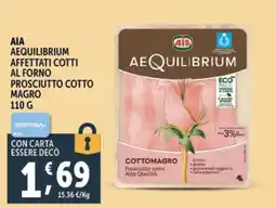Deco Supermercati Aia aequilibrium affettati cotti al forno prosciutto cotto magro offerta
