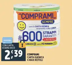 Deco Supermercati Comprami carta igienica 4 maxi rotoli offerta