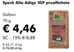 Speck alto adige igp preaffettato Galloni