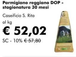 NaturaSì Parmigiano reggiano dop - stagionatura 30 mesi caseificio s. rita al kg offerta