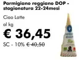 NaturaSì Parmigiano reggiano dop - stagionatura 22-24mesi Ciao Latte al kg offerta
