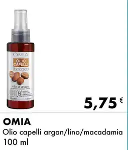 Iper Tosano OMIA Olio capelli argan/lino/macadamia offerta