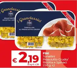 Coop FINI Tortellini Prosciutto Crudo/Ricotta e Spinaci offerta