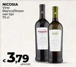 Coop NICOSIA Vino Bianco/Rosso offerta