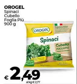 Coop OROGEL Spinaci Cubello Foglia Più 900 g offerta