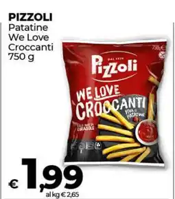 Coop PIZZOLI Patatine We Love Croccanti 750 g offerta