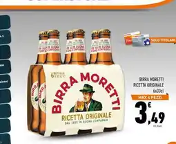 Conad Superstore BIRRA MORETTI RICETTA ORIGINALE offerta