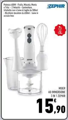 Conad Superstore MIXER AD IMMERSIONE 3 IN 1 ZEPHIR offerta