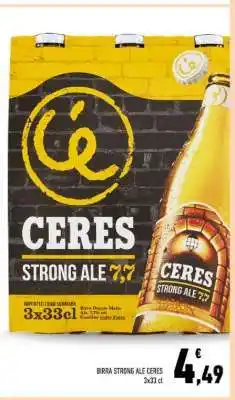 Conad BIRRA STRONG ALE CERES offerta