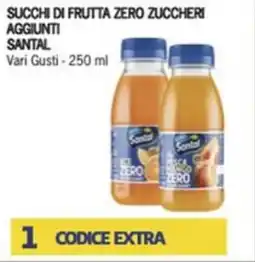 Iper Tosano Succhi di frutta zero zuccheri aggiunti SANTAL offerta