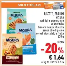 Conad BISCOTTI, FROLLINI MISURA offerta