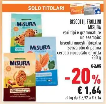 Conad BISCOTTI, FROLLINI MISURA offerta