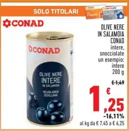 Conad Olive Nere in Salamoia Conad offerta