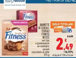 Conad BARRETTE DI CEREALI, CEREALI FITNESS NESTLÉ offerta