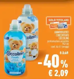 Conad Ammorbidente Concentrato Coccolino offerta