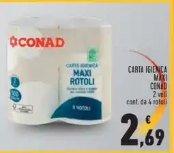 Conad Carta igienica Maxi CONAD offerta