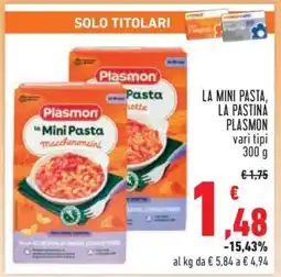 Conad LA MINI PASTA, LA PASTINA PLASMON offerta