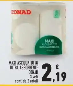 Conad Maxi asciugatutto ultra assorbente CONAD offerta