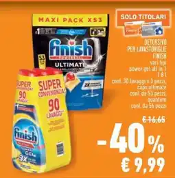 Conad Detersivo per Lavastoviglie Finish offerta