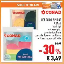 Conad LINEA PANNI, SPUGNE CONAD offerta