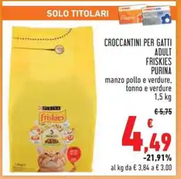 Conad Croccantini per Gatti Adult Friskies Purina offerta