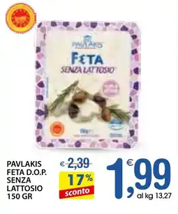 Qui Discount Pavlakis feta d.o.p. senza lattosio offerta