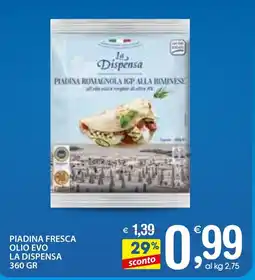 Qui Discount Piadina fresca olio evo LA DISPENSA offerta