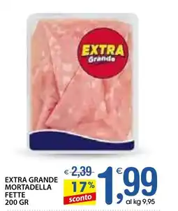 Qui Discount Extra grande mortadella fette offerta