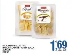 Qui Discount Margherite all'astice/ ravioli scampi e fiori di zucca zucconi offerta