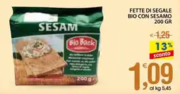 Qui Discount Fette di segale bio con sesamo offerta