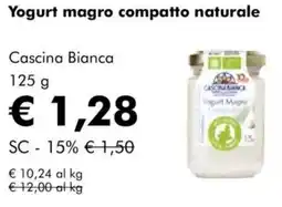 NaturaSì Yogurt magro compatto naturale cascina bianca offerta