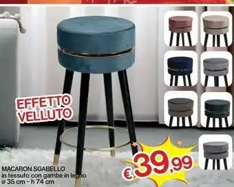 Satur Macaron sgabello offerta