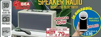 Speaker radio wireless bluetooth potenza 80w