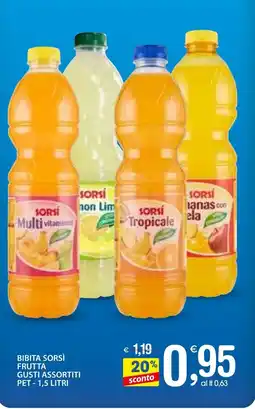 Qui Discount Bibita sorsì frutta gusti assortiti pet offerta