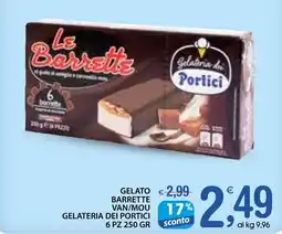 Qui Discount Gelato barrette van/mou gelateria dei portici offerta