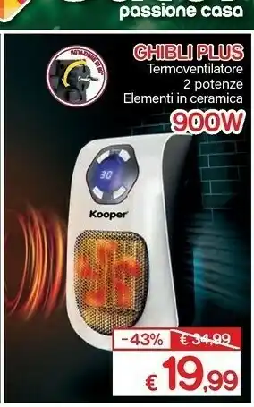 Satur Ghibli plus termoventilatore 2 potenze elementi in ceramica offerta