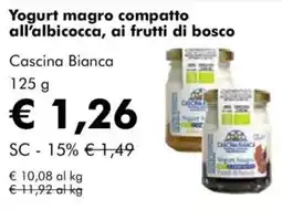 NaturaSì Yogurt magro compatto all'albicocca, ai frutti di bosco Cascina Bianca offerta