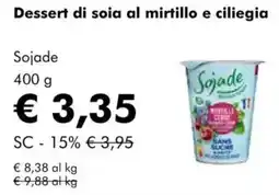 NaturaSì Dessert di soia al mirtillo e ciliegia Sojade offerta