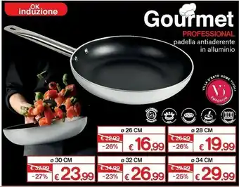 Satur Gourmet professional padella antiaderente in alluminio offerta