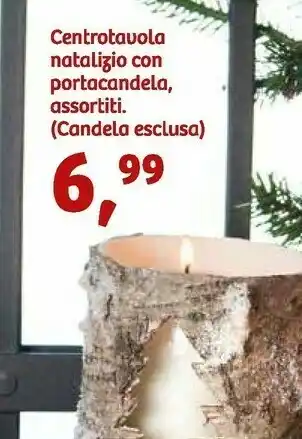 Centrotauola natalizio con portacandela