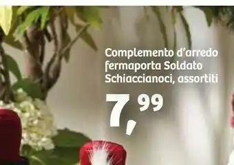 Complemento d'arredo fermaporta soldato schiaccianoci