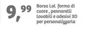 Borsa lol forma di cuore