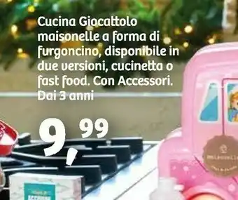 In'S Mercato Cucina giocattolo maisonelle a forma di furgoncino offerta