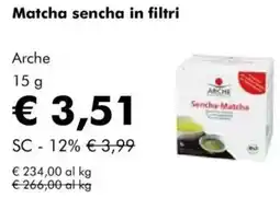 NaturaSì Matcha sencha in filtri Arche offerta