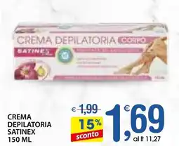 Qui Discount Crema depilatoria SATINEX offerta