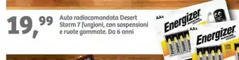 Desert storm auto radiocomandata 7 funzioni, con sospensioni e ruote gommate da 6 anni
