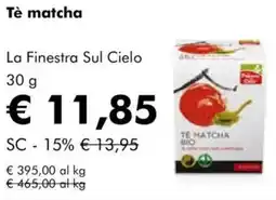 NaturaSì Tè matcha la finestra sul cielo offerta